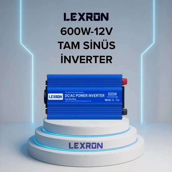 Lexron - İnges 600 Watt Tam Sinüs İnverter 12 Volt - 220 volt çevirici 12v 600w ürün görseli 1