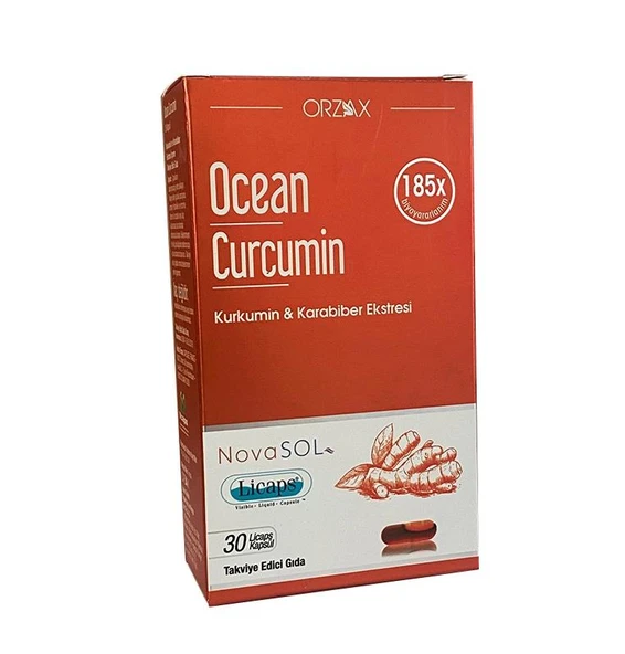 Orzax Ocean Curcumin Karabiber Ekstresi Takviye Edici Gıda 30 Kapsül ürün görseli 1