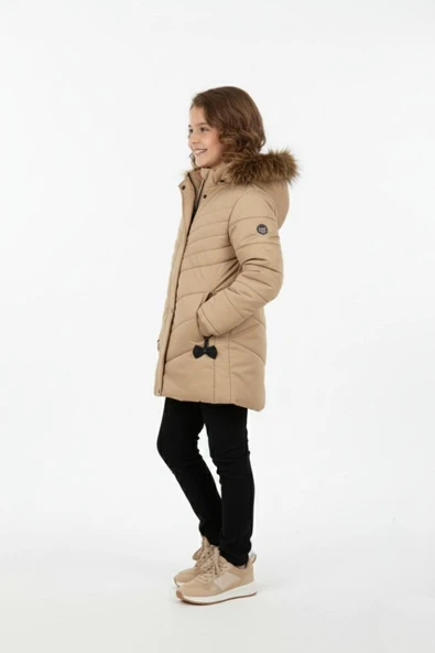 Kız Çocuk Kapüşonlu Mont BGL-ST04886 - Resim 5