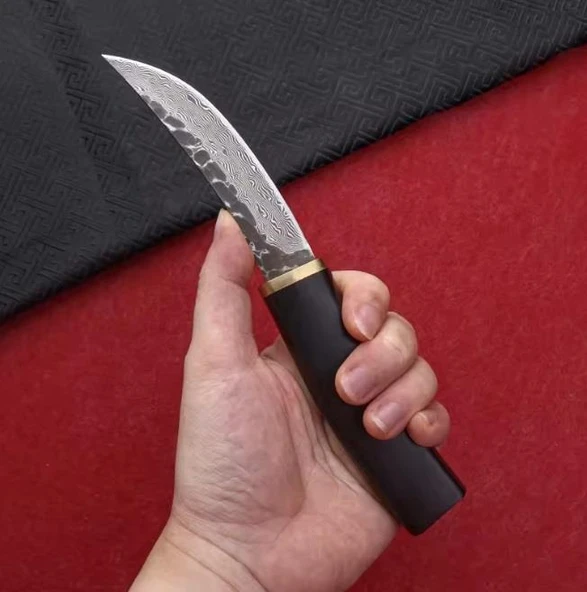 Damascus Tanto Av ve Kamp Bıçağı Nadir - Resim 5