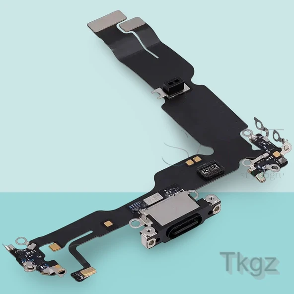 Apple İphone 15 PLUS Full Şarj Soketi Filmi FLEX Orjinal (SİYAH) ürün görseli 1
