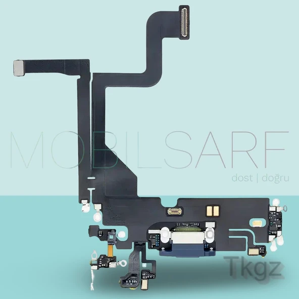 Apple İphone 13 PRO Full Şarj Soketi Filmi FLEX Orjinal (MAVİ) ürün görseli 1