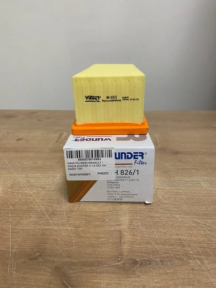 Wunder WH826/1 Hava Filtresi Duster Logan Sandero 1.5dcı K9K 2010-- 8200985420 165463998R 165464064R ürün görseli 1
