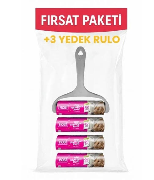 Hobi Tüy Toplama Rulosu Large Boy - 16 cm Geniş Başlık, 60 Yaprak + 3 Yedek ürün görseli 1