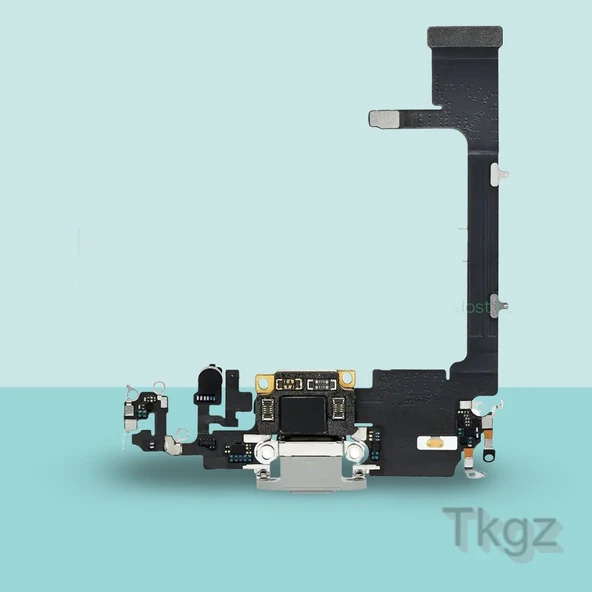 Apple İphone 11 PRO Full Şarj Soketi Filmi FLEX Orjinal (GÜMÜŞ) ürün görseli 1