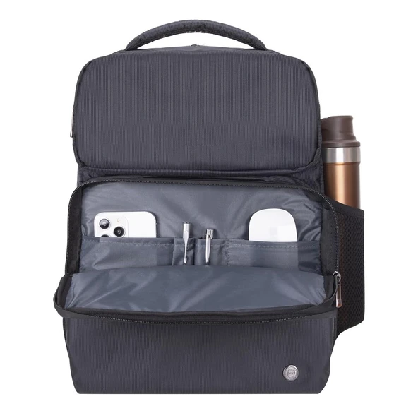 PLM Octagon 15.6" Siyah Notebook Sırt Çantası - Resim 2