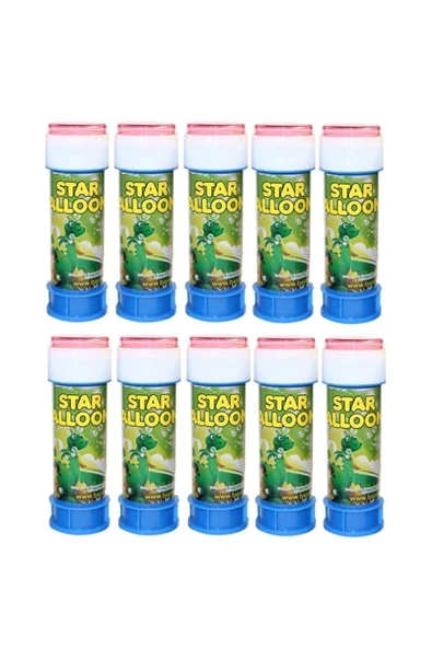 Star Bubbles Mini Baloncuk Köpük Oyuncak 10 Adet Üflemeli Balon ürün görseli 1