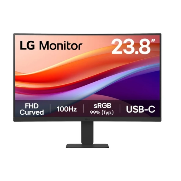 23.8 LG 24U421A-B FHD 5MS 100HZ HDMI USB-C CURVED ürün görseli 1