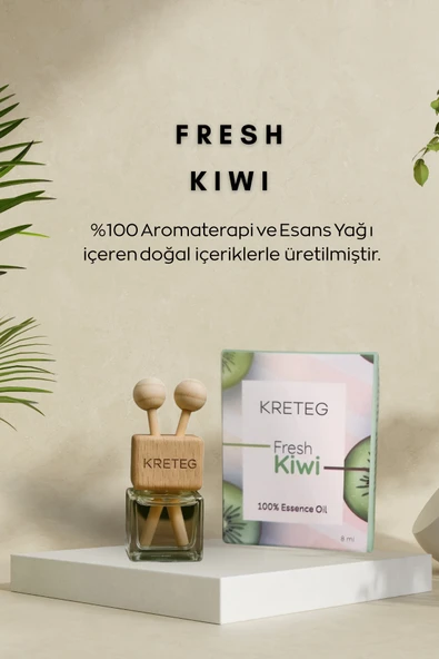 kreteg Araba Araç Oto Kokusu Diffuser Klima Ac Fresh Kiwi 8 ml - Resim 2