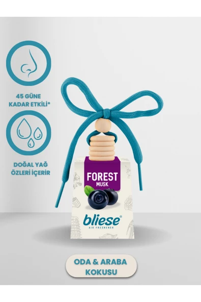 Bliese Forest Musk Oda Ve Oto Araç Kokusu, Araba Kokusu, Oto Kokusu ürün görseli 1