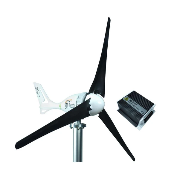 İsta Breeze i‑500 24 V Rüzgar Türbini + Hibrit Şarj Kontrol Cihazı Seti ürün görseli 1