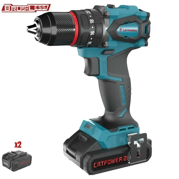 CATPOWER 4112 Kömürsüz Akülü Darbeli Vidalama 50Nm Tork 20V 2.0Ah (2 Akülü) ürün görseli 1