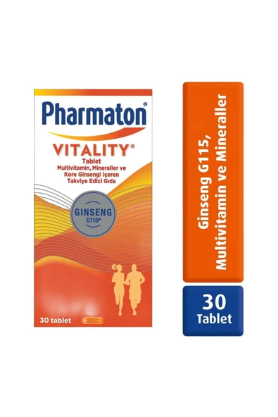 Pharmaton Vitality 30 Tablet - Ginseng G115, Multivitamin Ve Mineraller ürün görseli 1