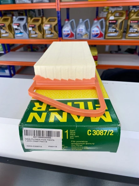 Mann C3087/2 Hava Filtresi C1 C2 C3 NEMO XSARA FIESTA V FUSION MAZDA II P107 P206 P207 P307 BIPPER 1.4HDI 1444.W9 1444.VZ 1444.X2 1444.X3 2S6Q9601A1A ürün görseli 1