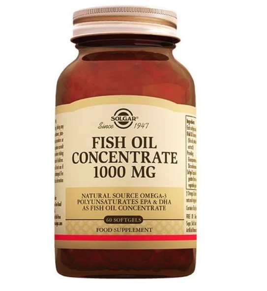 Solgar Fish Oil Concentrate 1000 mg 60 Softgel ürün görseli 1
