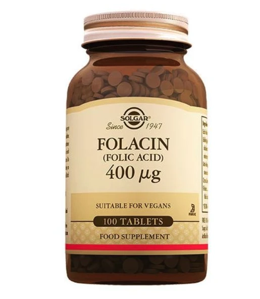 Solgar Folic Acid 400 mcg 100 Tablet ürün görseli 1