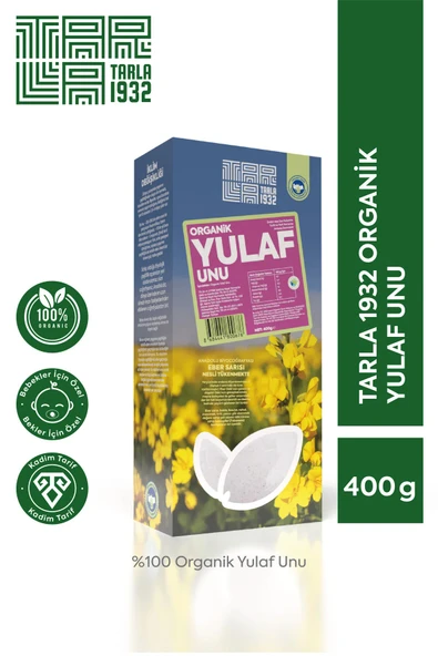 Tarla 1932 Organik Yulaf Unu  Katkısız & Doğal  400 gr ürün görseli 1