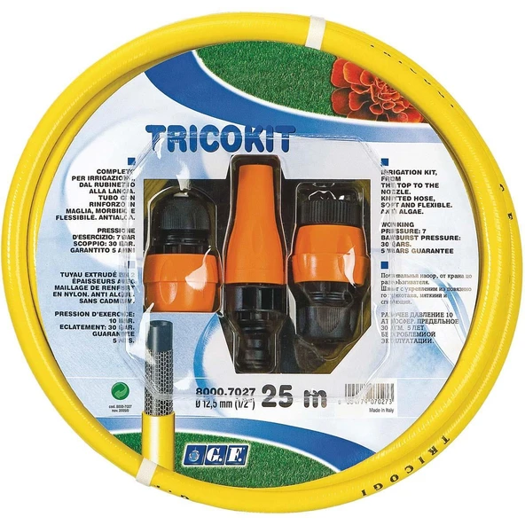 GF Örgülü Bahçe Sulama Hortum Seti 25 m 1/2" Tricokit ürün görseli 1