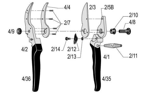 Felco 4 Budama Makası By-pas Sağ El - Resim 4