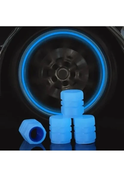 Land Rover Range Rover Evoque uyumlu fosforlu Sibop Kapağı Seti 4 Adet Sibop Kapağı Seti Mavi ürün görseli 1