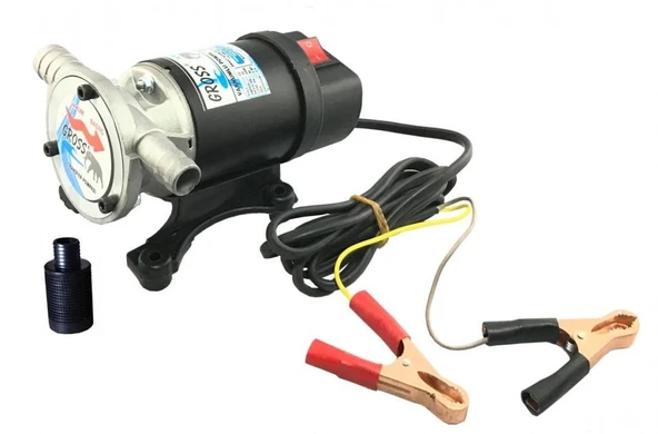 Gross 24 Volt Vakumlu Sıvı Aktarım 3/4"Mazot Su Süt Pompası Kendinden Emişli ürün görseli 1