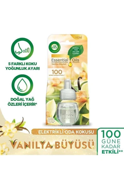 Air Wick Elektrikli Oda Kokusu Yedek Şişe Vanilya Büyüsü - Esansiyel Yağlar Içerir ürün görseli 1