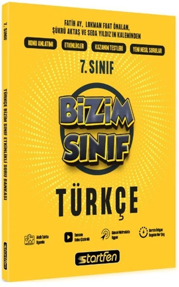 Startfen Yayınları 7. Sınıf Türkçe Bizim Sınıf Etkinlikli Soru Bankası ürün görseli 1
