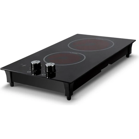 Kumtel V3-02 Ikili Vitroseramik Elektrikli Domino Ocak ürün görseli 1