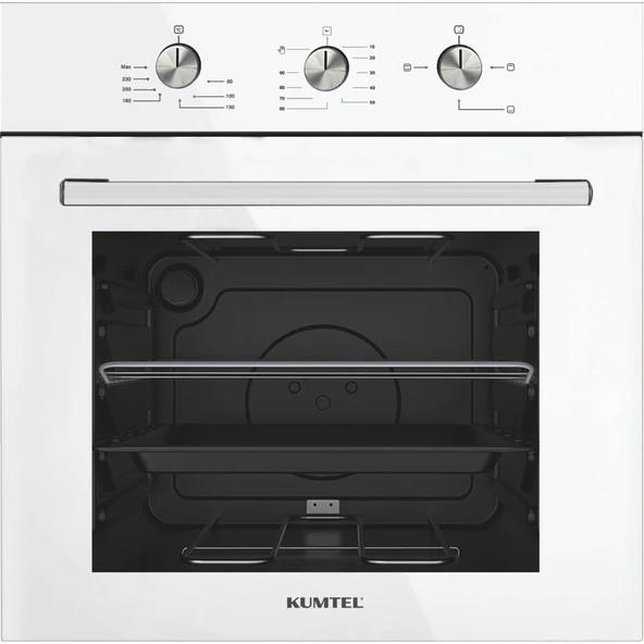 Kumtel Dizayn Beyaz Cam Ankastre Set - Resim 4
