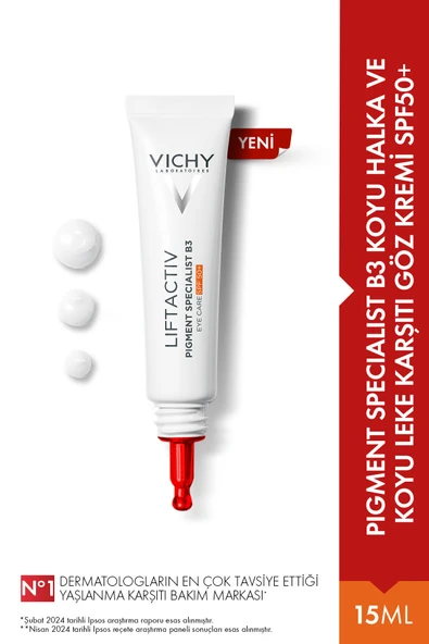 Vichy Liftactiv Pigment Specialist B3 Koyu Leke Karşıtı Göz Kremi Spf50+ 15 ml ürün görseli 1
