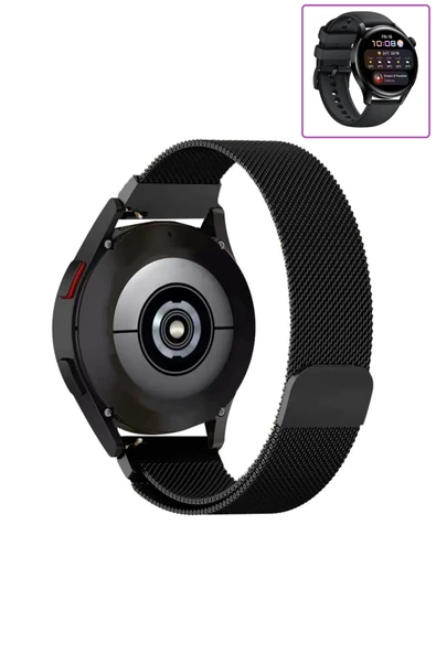 KRETON KRETON Huawei Watch 3 - 3 Pro Uyumlu Kordon Hasır Metal Örgü Tarz Mıknatıslı Milano Kayış ürün görseli 1