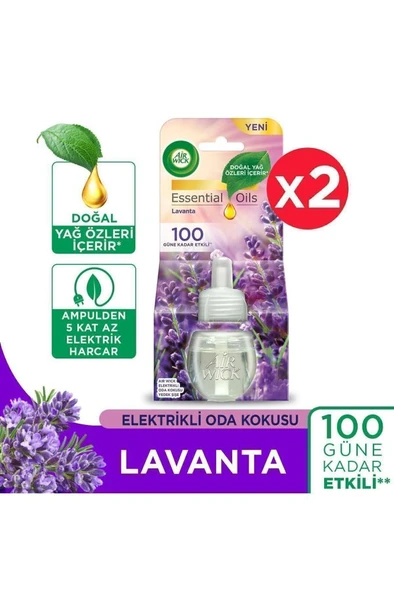 Air Wick Elektrikli Oda Kokusu Yedek Şişe Lavanta - Esansiyel Yağlar Içerir x 2 ürün görseli 1