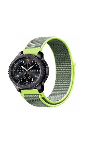 KRETON KRETON Samsung Gear S3 Frontier Uyumlu Spor Kumaş Desenli Cırt Cırtlı Kordon Kayış ürün görseli 1