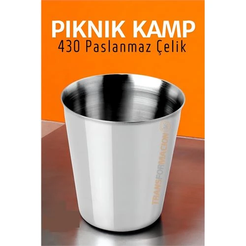 Paslanmaz Çelik Bardak – Kamp, Piknik ve Mutfak İçin Dayanıklı Metal Bardak 719313 ürün görseli 1