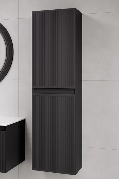 Denko Belgrad 40 cm (Antrasit) Banyo Çamaşır Boy Dolabı ürün görseli 1