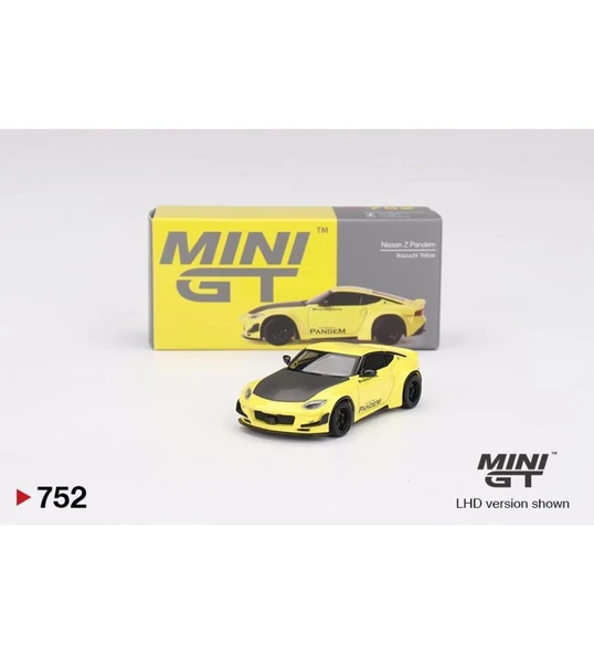 Mini GT 752 Nissan Z Pandem Ikazuchi Yellow 1/64 Model Araba ürün görseli 1