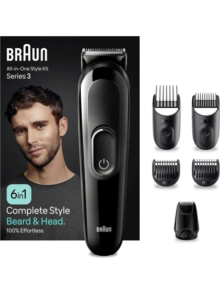 Braun MGK3410  6'sı 1 Arada Ultra Keskin Bıçaklı Tıraş ve Şekillendirme Makinesi, Islak/Kuru Kullanım, Siyah, Tamamen Yıkanabilir ürün görseli 1