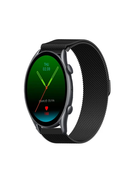 KRETON KRETON Amazfit GTR3-GTR3 PRO Uyumlu Kordon Hasır Metal Örgü Tarz Mıknatıslı Milano Kayış ürün görseli 1