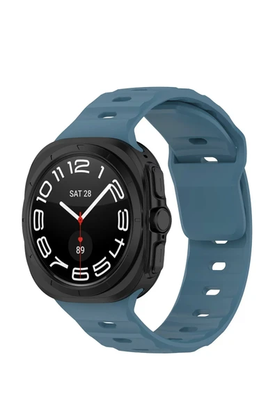 KRETON KRETON Samsung Galaxy Watch 7 Ultra 47mm ile Uyumlu Kordon Dalgalı Official Design Premium Silikon Kayış ürün görseli 1