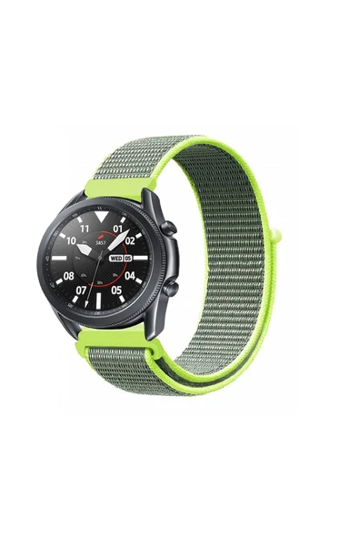 KRETON KRETON Samsung Galaxy Watch 3 45mm Uyumlu Spor Kumaş Desenli Cırt Cırtlı Kordon Kayış ürün görseli 1