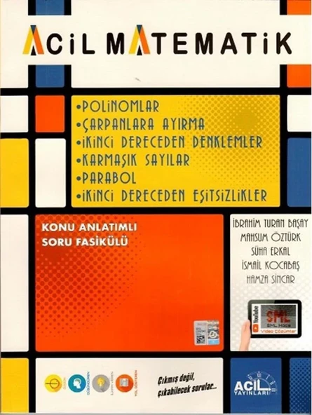 Acil Yayınları Acil Matematik Polinomlar Çarpanlara Ayırma 2. Dereceden Denklemler Karmaşık Sayılar ürün görseli 1
