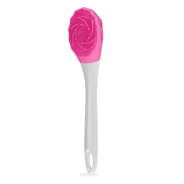 House Pratik HP87 Şarjlı Silikon Duş Fırçası 3 Mod Titreşimli Vücut Temizleme Fırçası Pembe ürün görseli 1