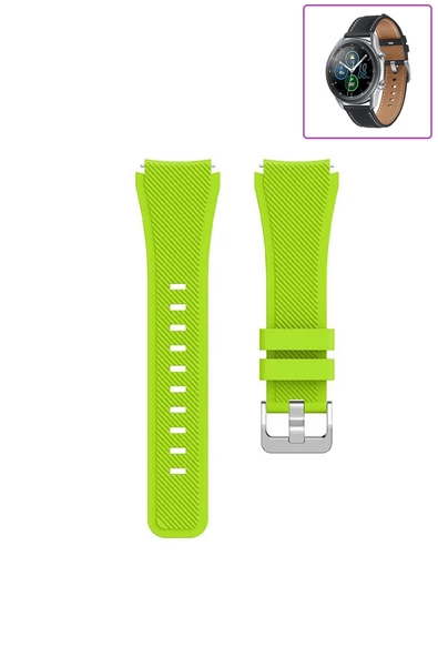 KRETON KRETON Samsung Galaxy Watch 3 45mm Akıllı Saat Uyumlu Tırtık Desenli Silikon Kordon Kayış ürün görseli 1