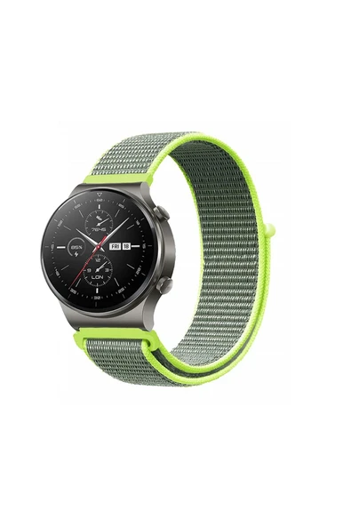 KRETON KRETON Huawei Watch Gt2 Pro Uyumlu Spor Kumaş Desenli Cırt Cırtlı Kordon Kayış ürün görseli 1