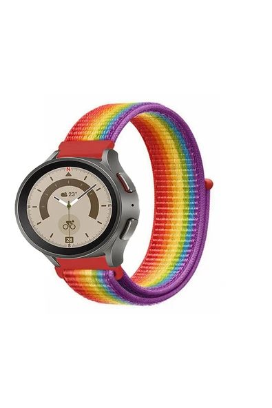 KRETON KRETON Samsung Galaxy Watch 7 40mm / 44mm  Uyumlu Spor Kumaş Desenli Cırt Cırtlı Kordon Kayış ürün görseli 1