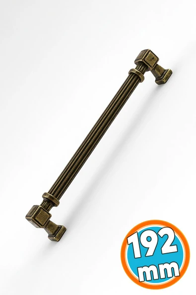 Mobilya Çekmece Mutfak Dolabı Dolap Kulpları Kulb 19.2 cm 192 mm Çizgili Antik Sarı Metal Kulp ürün görseli 1