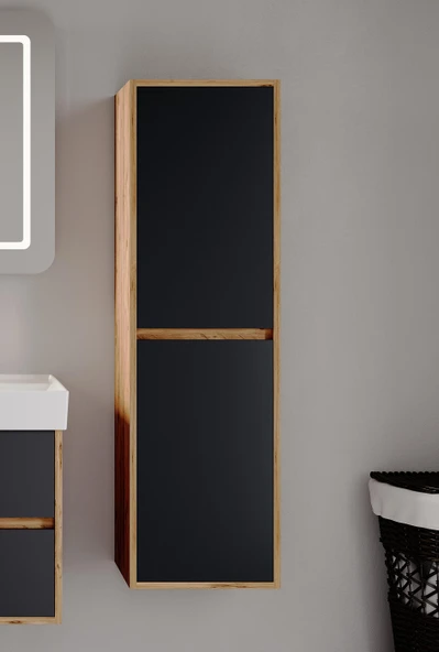 Denko Forever 45 cm (Antrasit) Banyo Çamaşır Boy Dolabı ürün görseli 1