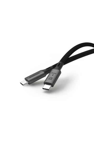 MOMAX DC32D Elite 100W 2 M USB-C USB3.2 Gen 2X2 20Gbps kablo BLACK ürün görseli 1