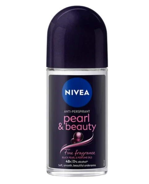 Nivea Pearl & Beauty Black Kadın Roll-On Deodorant 50 ml ürün görseli 1