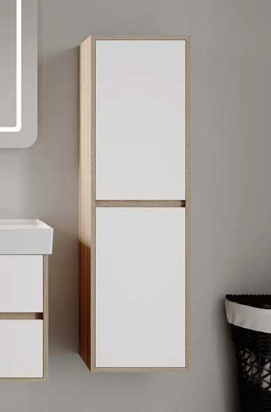 Denko Forever 45 cm (Beyaz) Banyo Çamaşır Boy Dolabı ürün görseli 1